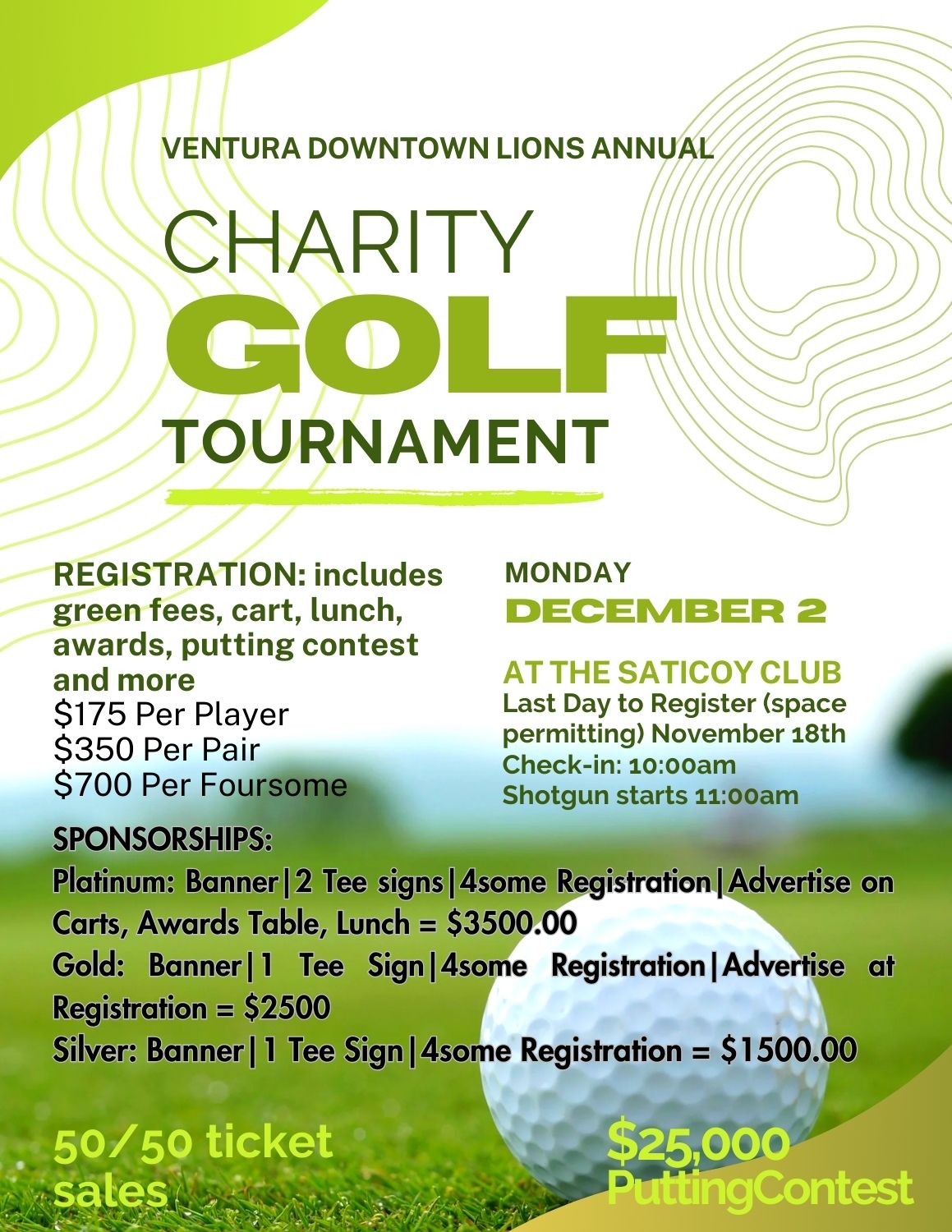 2024 Golf Tournament flyer